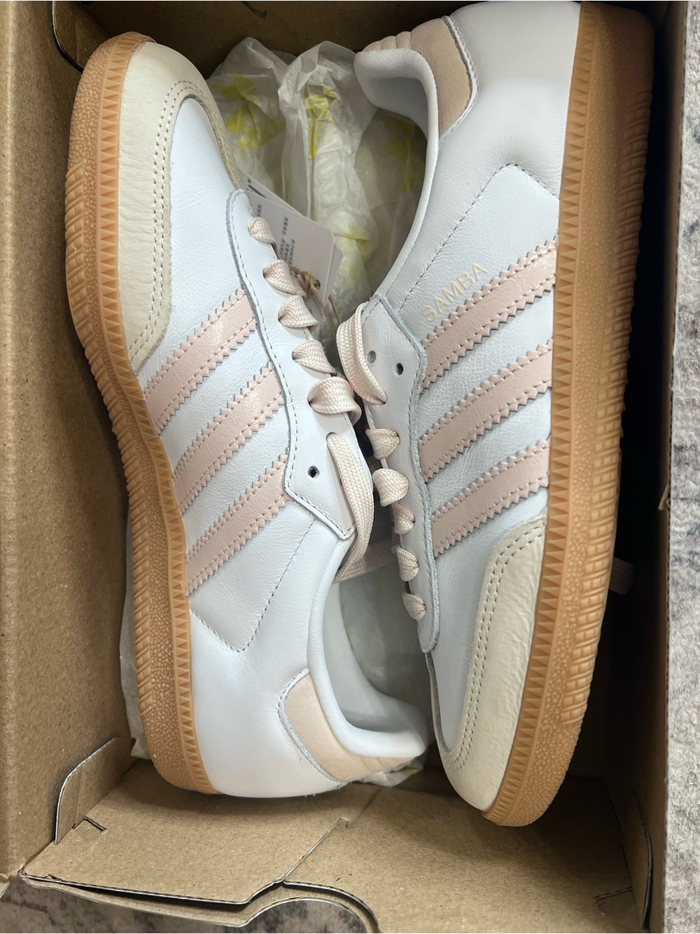 🚨SAMBA OG SHOES Off White / Sandy Pink / Gum - Picture 10 of 11